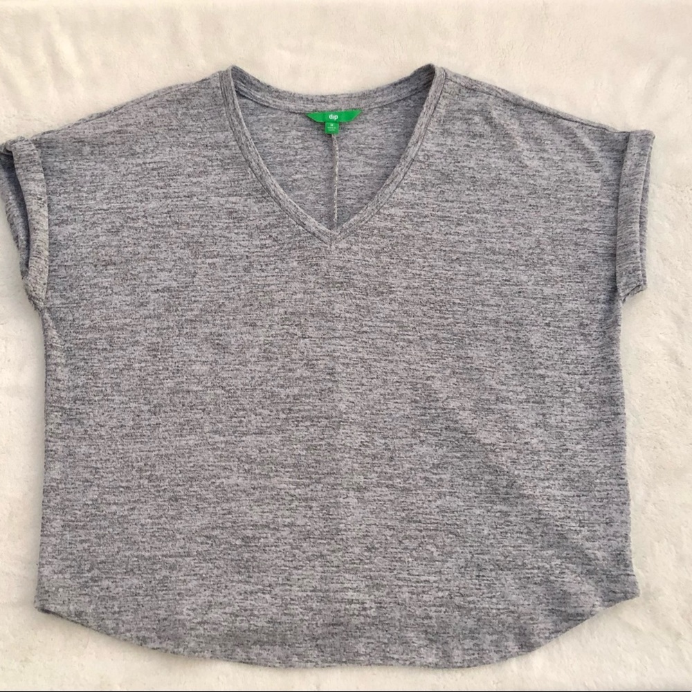 Dip Relaxed Tee Shirt Boxy Gray Sz.Medium Womens Top